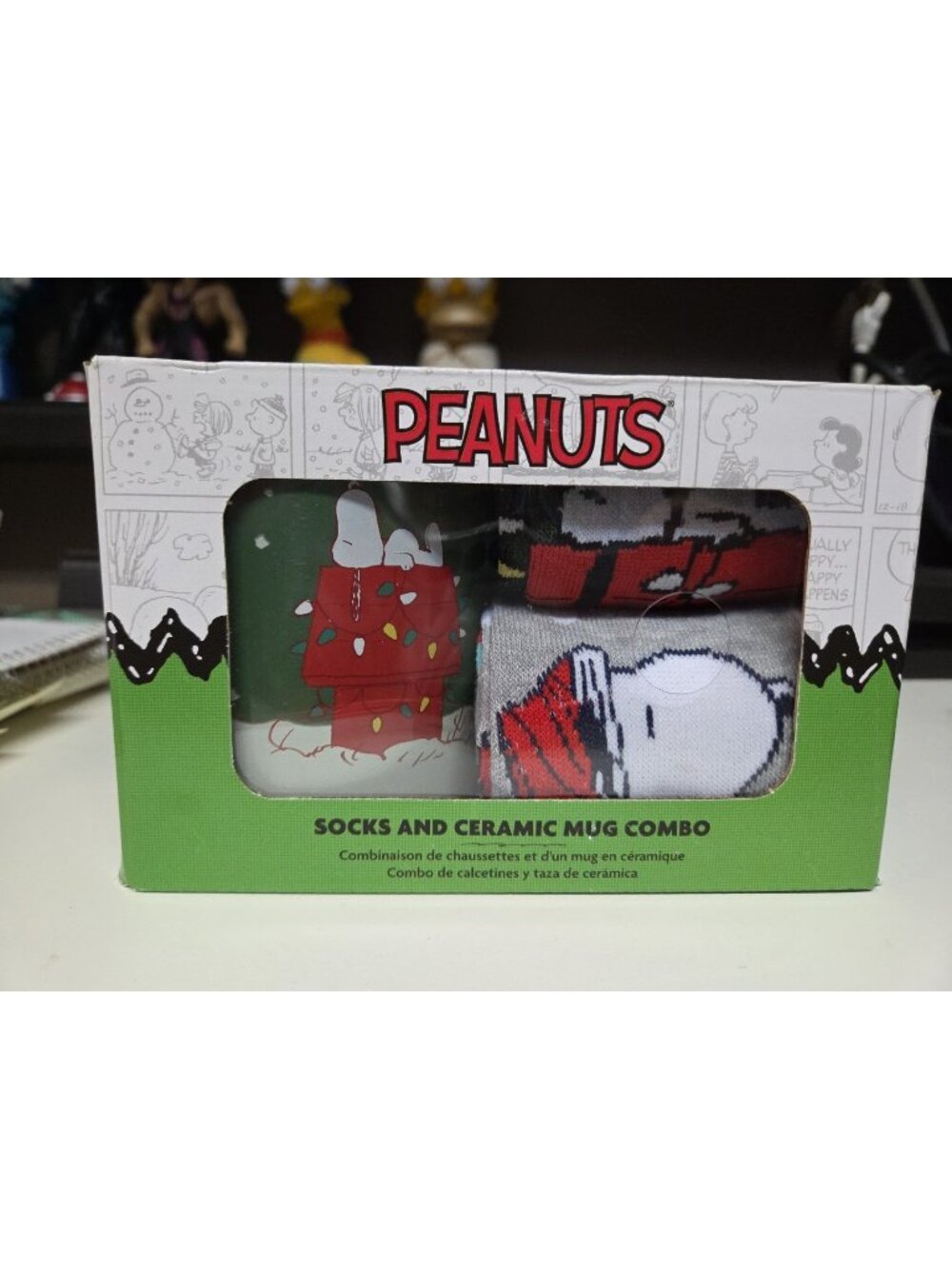 Peanuts Socks And Ceramic Mug Christmas Box Set NIB
